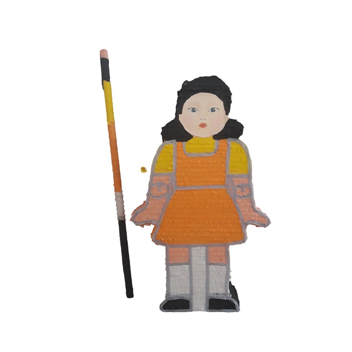 Pinata model Papusa Squitgame, 60 cm, multicolor