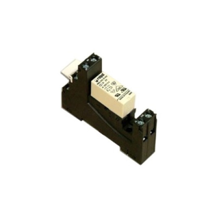 Modul releu universal RM85, Ropam, 12 V, 1P, Montaj pe sina DIN, 15.9 mm, Negru/Alb