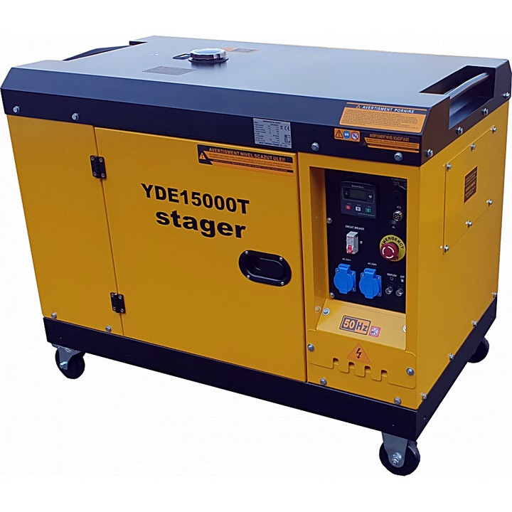 Generator insonorizat Stager YDE15000T, diesel, 230V, 12kVA