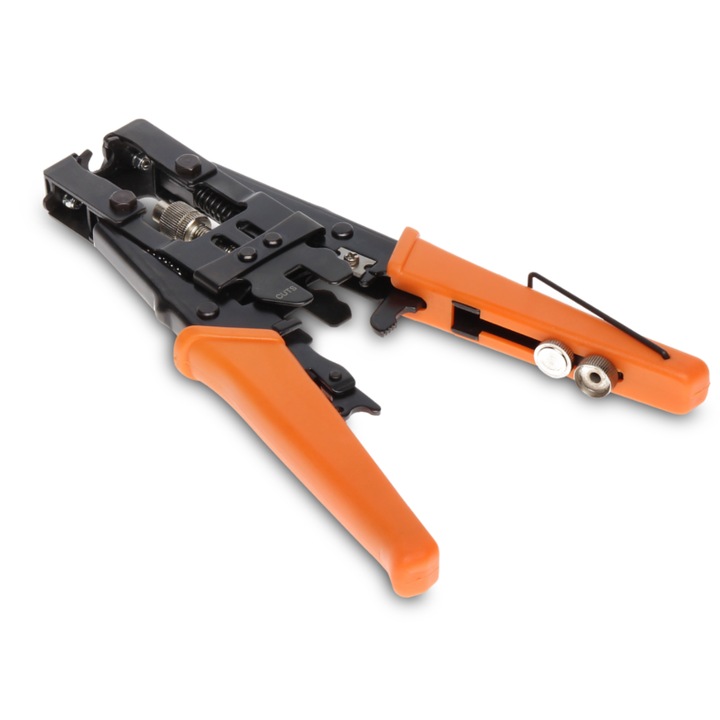 Cleste sertizare mufe HT-5082R, Inny-D, Metal/Plastic, 224 x 67 x 19 mm, Negru/Portocaliu