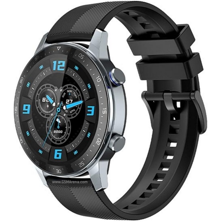 Smartwatch ZTE Watch GT, oximetru SpO2, GPS, bratara silicon, Negru