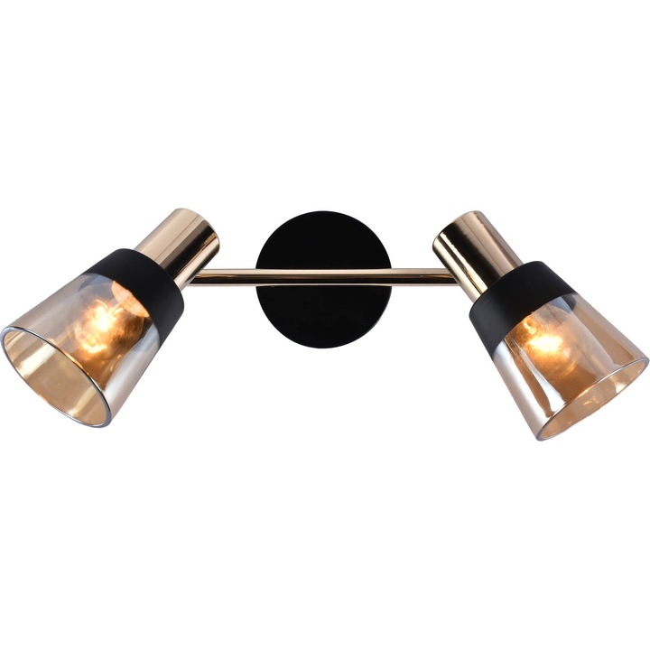 Spotlámpák, Lampex, Livio strip 2 Glamour mennyezeti lámpa Arany Fekete