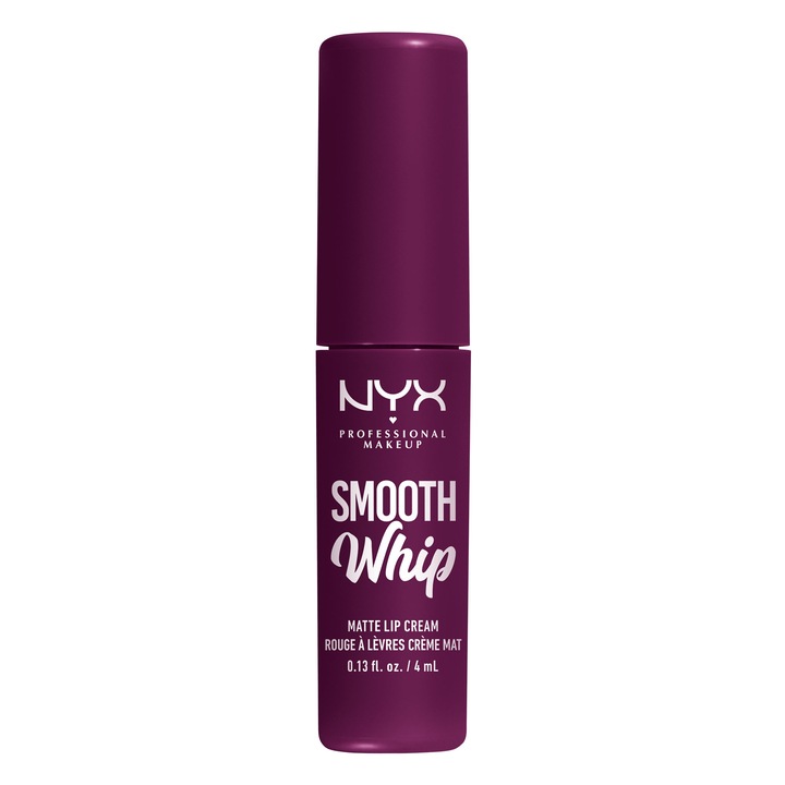 NYX PM Smooth Whip Lip Cream folyékony matt rúzs, 11 Berry Bed Sheets, 4ml