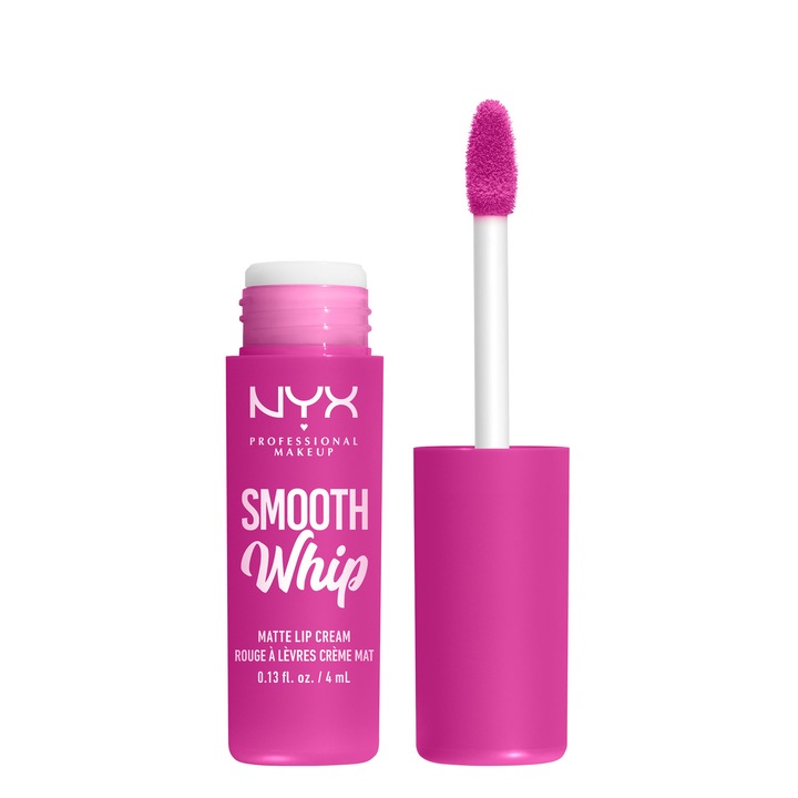 Ruj pentru buze NYX PM Smooth Whip Matte Lip Cream, 20 Pom Pom, 4 ml