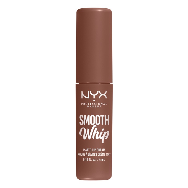 Ruj pentru buze NYX PM Smooth Whip Matte Lip Cream, 24 Memory Foam, 4 ml