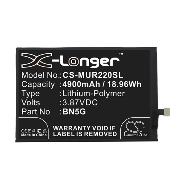 Xiaomi Redmi 10C Cameron sino li-polymer akku (3,87v / 4900mah, redmi bn5g kompatibilis) fekete, CS-MUR220SL, gyártói csomagolás