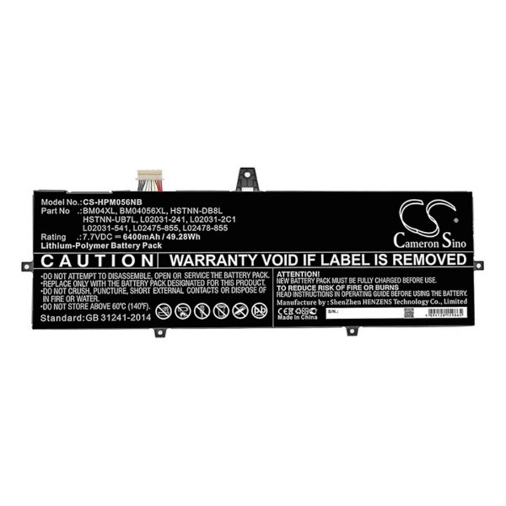 Cameron sino li-polymer akku (7,7v / 6400 mah, hp bm04056xl kompatibilis), CS-HPM056NB, gyártói csomagolás