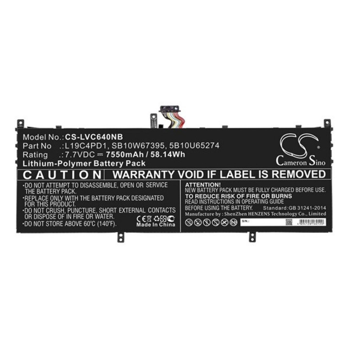 Cameron sino li-polymer akku (7,7v / 7550 mah, lenovo 5b10u65274 kompatibilis), CS-LVC640NB, gyártói csomagolás