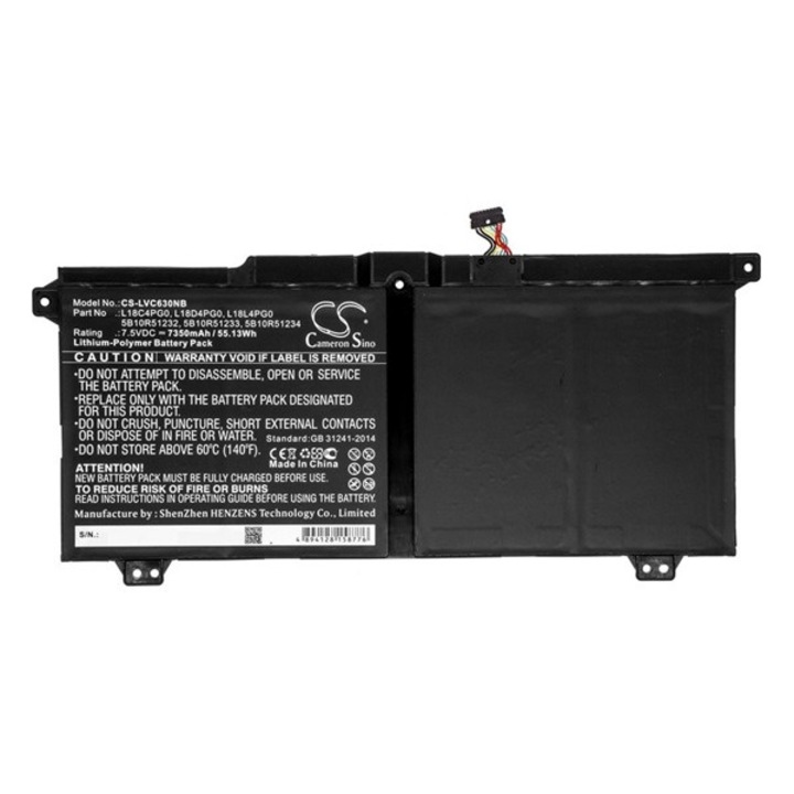 Cameron sino li-polymer akku (7,5v / 7350 mah, lenovo 5b10r51232 kompatibilis), CS-LVC630NB, gyártói csomagolás