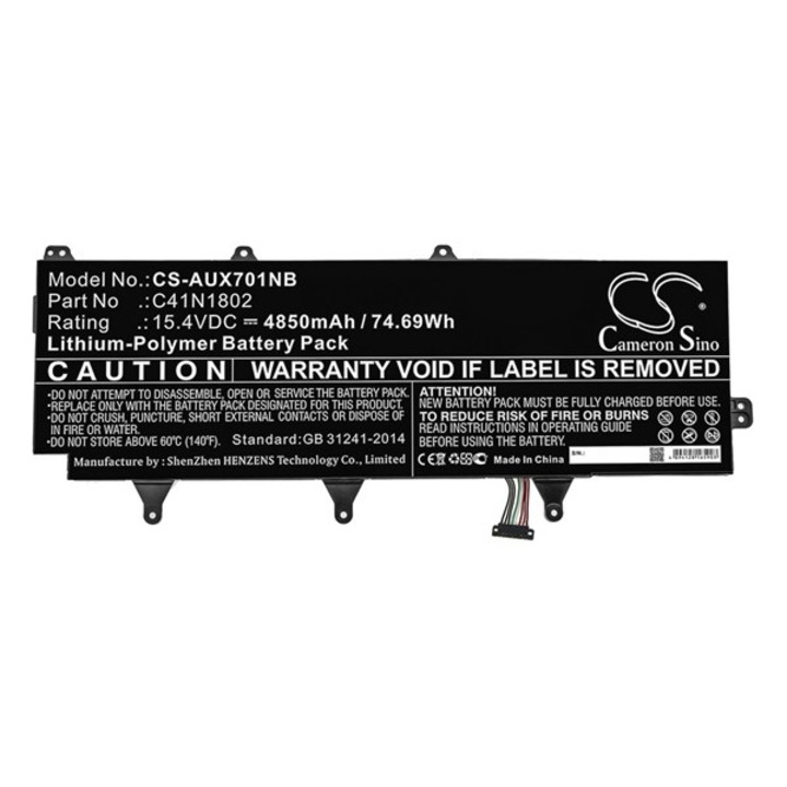 Cameron sino li-polymer akku (15,4v / 4850 mah, asus 0b200-03140100 kompatibilis), CS-AUX701NB, gyártói csomagolás