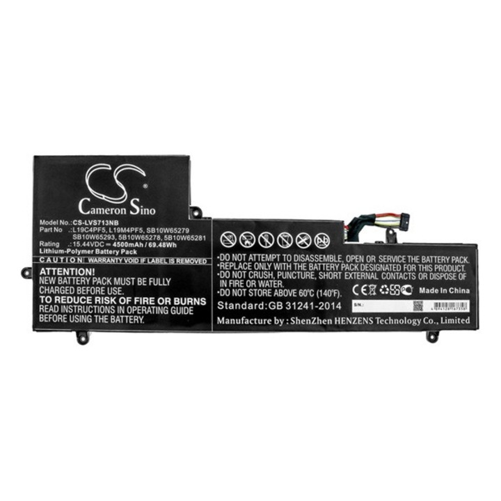 Cameron sino li-polymer akku (15,44v / 4500 mah, lenovo 5b10w65278 kompatibilis), CS-LVS713NB, gyártói csomagolás