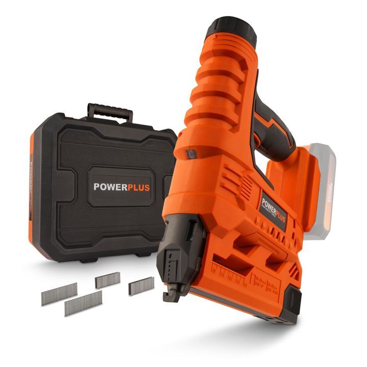 Capsator pe acumulator Powerplus, POWDP7010, 20v, dimensiune capse/cuie ...