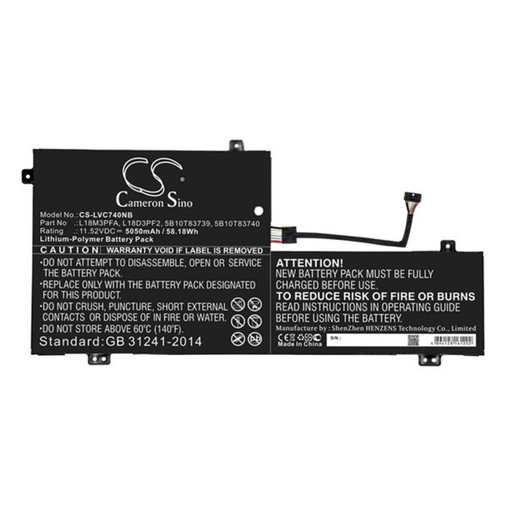 Cameron sino li-polymer akku (11,52v / 5050 mah, lenovo 5b10t83739 kompatibilis), CS-LVC740NB, gyártói csomagolás