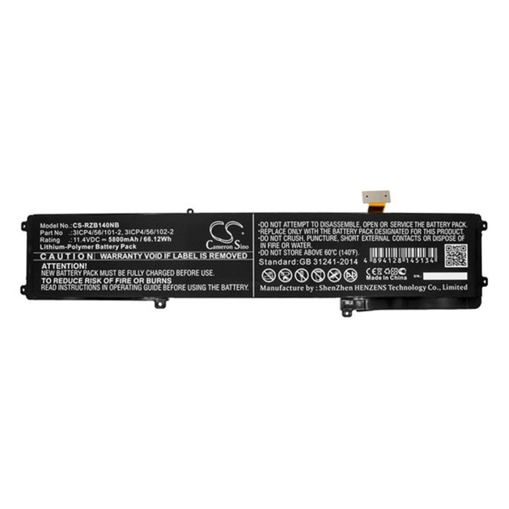 Cameron sino li-polymer akku (11,4v / 5800 mah, razer 3icp4/56/101-2 kompatibilis), CS-RZB140NB, gyártói csomagolás