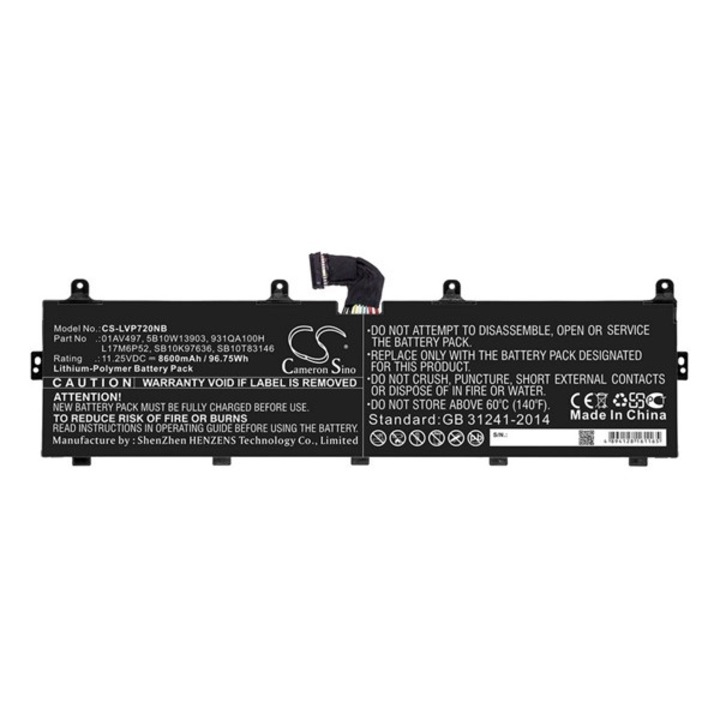Cameron sino li-polymer akku (11,25v / 8600 mah, lenovo 01av497 kompatibilis), CS-LVP720NB, gyártói csomagolás