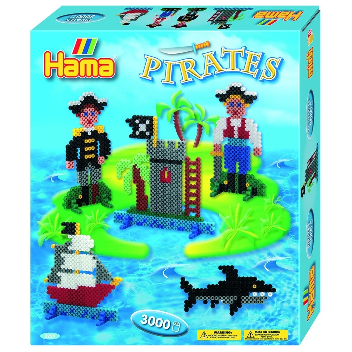 Margele de calcat HAMA MIDI Piratii 3000 margele in cutie