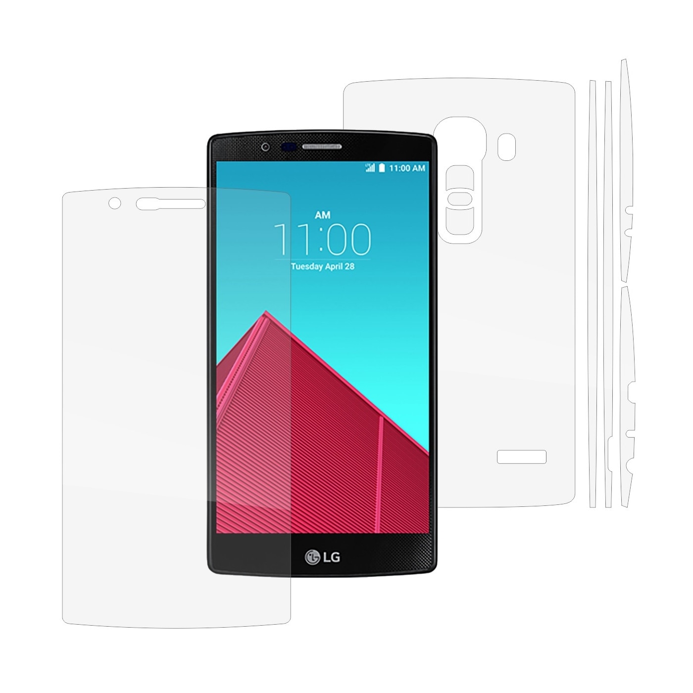 Folie Protectie Full Body Invisible Skinz Ultra-Clear HD, Husa Transparenta de tip Skin Adeziv pentru Carcasa si Ecran, dedicata LG G4