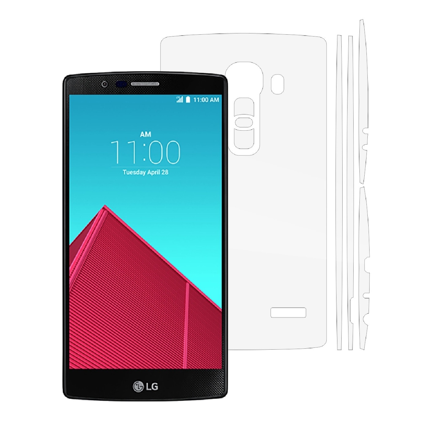 Folie Protectie Invisible Skinz Ultra-Clear AutoRegeneranta, Husa Transparenta de tip Skin Adeziv pentru Carcasa si Laterale, dedicata LG G4