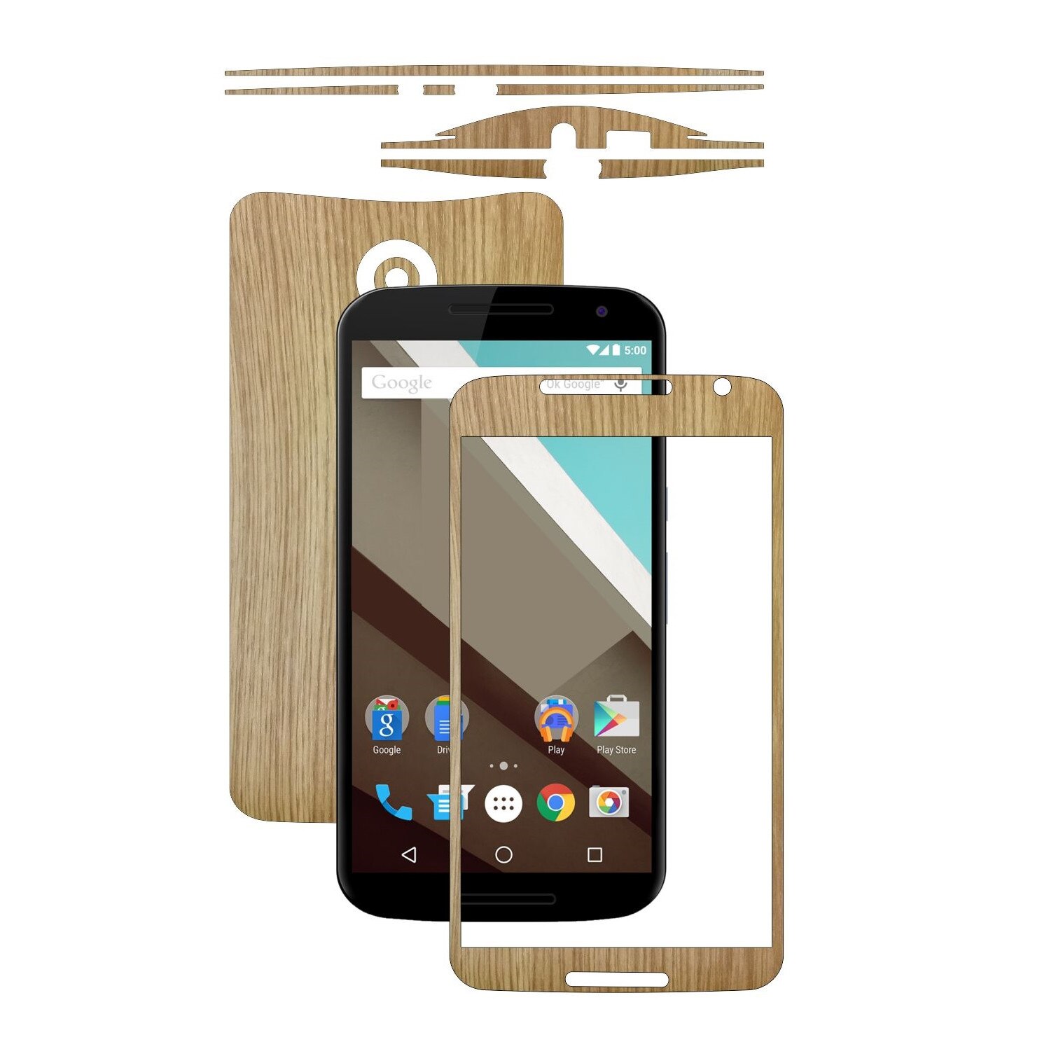 Folie de protectie Carbon Skinz, Husa de tip Skin Adeziv pentru Carcasa, Lemn Stejar dedicata Motorola Google Nexus 6