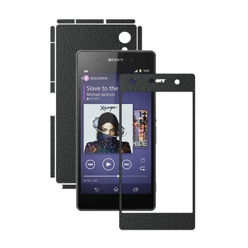 Folie de protectie Carbon Skinz, Husa de tip Skin Adeziv pentru Carcasa, Piele Neagra dedicata Sony Xperia Z2 Folie de protectie Carbon Skinz, Husa de tip Skin Adeziv pentru Carcasa, Piele Neagra dedicata Sony Xperia Z2