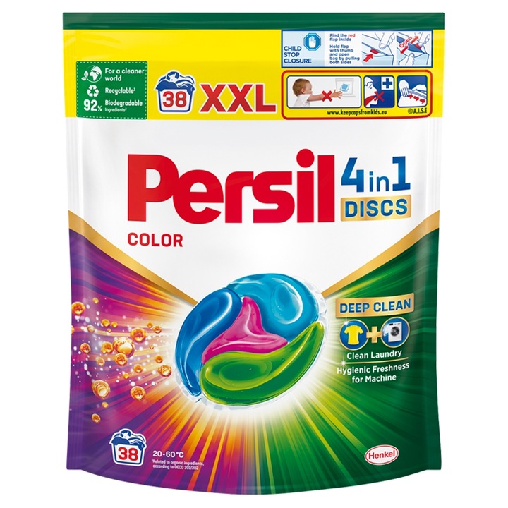 Прах за пране на капсули, Persil, 38 пранета