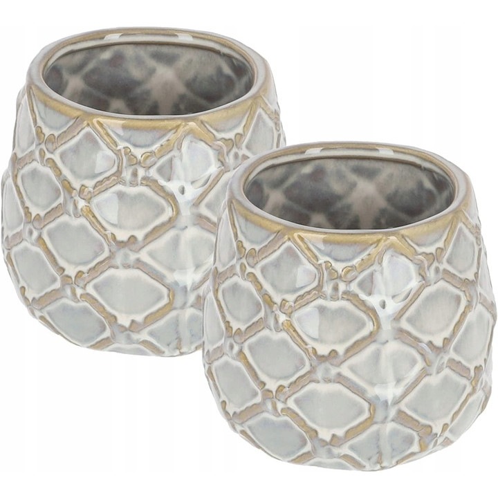 Set 2 ghivece, Kotarbau, Ceramica, 17.5cm, Bej