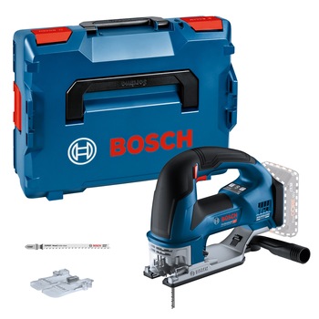 Fierastrau vertical pe acumulator Bosch Professional GST 18V-155 BC, 18 V, 3800 curse/min, 155 mm adancime maxima taiere, panza fierastrau, aparatoare, valiza transport