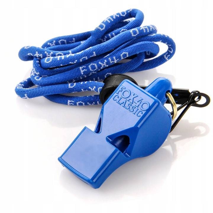 Fluier arbitru cu sfoara Fox 40 Classic, Albastru