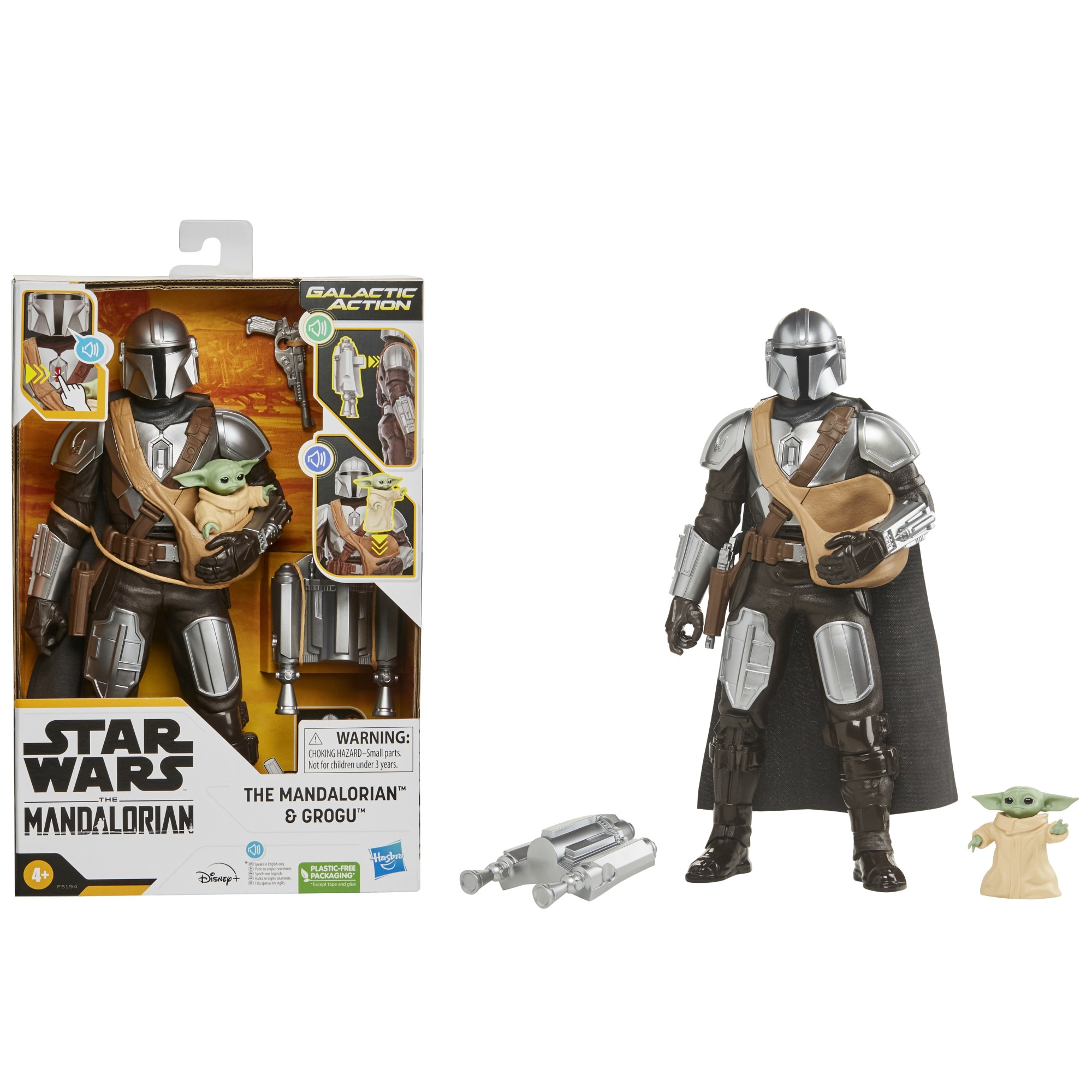 STAR WARS Mission Fleet Expedition Class Hover E-Web Cannon Mandalorian 2.5-Inch-Scale Figure and Vehicle Accessory, Toys for Kids Ages 4 and Up