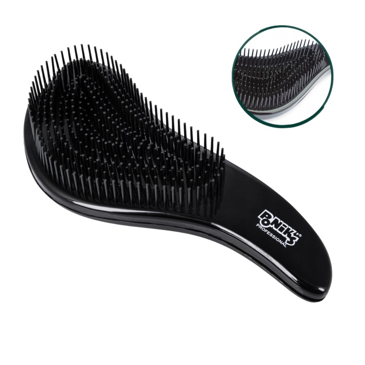 Perie Pentru Descurcat Parul, Ponik'S, Ds032, Ergonomica, Descurcare Fara Durere, Masaj Scalp, Fara Rupere, Esential In Salonul De Coafura, Materiale Durabile, Calitate Profesionala, 19 x 7 cm