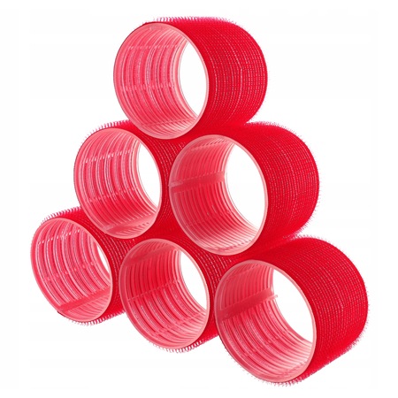 Bigudiuri cu arici, Ponik's, 70 mm, 6 Bucati, Rosu