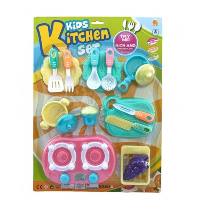 Set copii, bucatarie, 8 piese, 32x44 cm