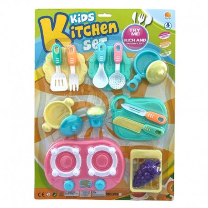Gyerekkészlet, konyha, 8 db, 32x44 cm