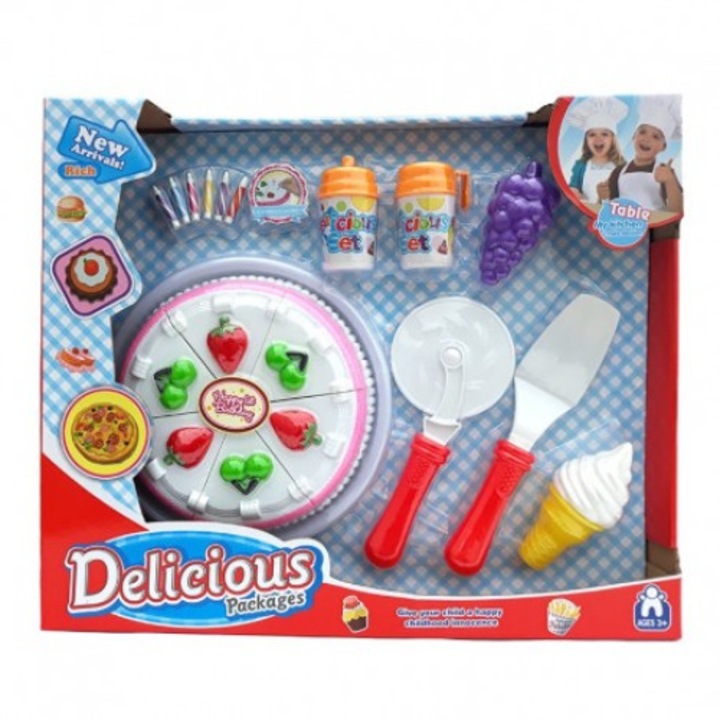 Gyerekkészlet, torta, 13 db, 33x40 cm