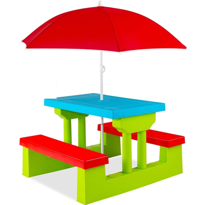 Masa de picnic pentru copii, Coil, Plastic/Poliester, 3 ani+, Multicolor