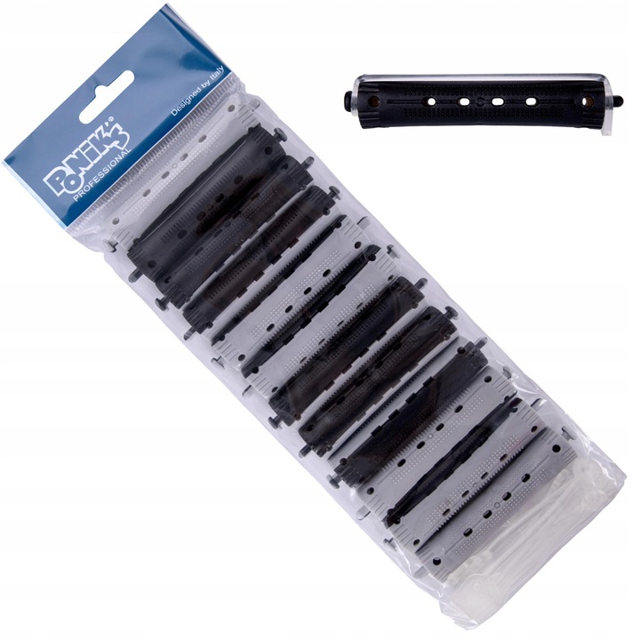 Set De Bigudiuri Pentru Ondulatie Permanenta, Ponik'S, Cw007T, Valuri Mari Si Moi, Benzi Din Silicon, Constructie Solida, Uz Profesional Si Acasa, 9 x 16 mm, 12 Buc
