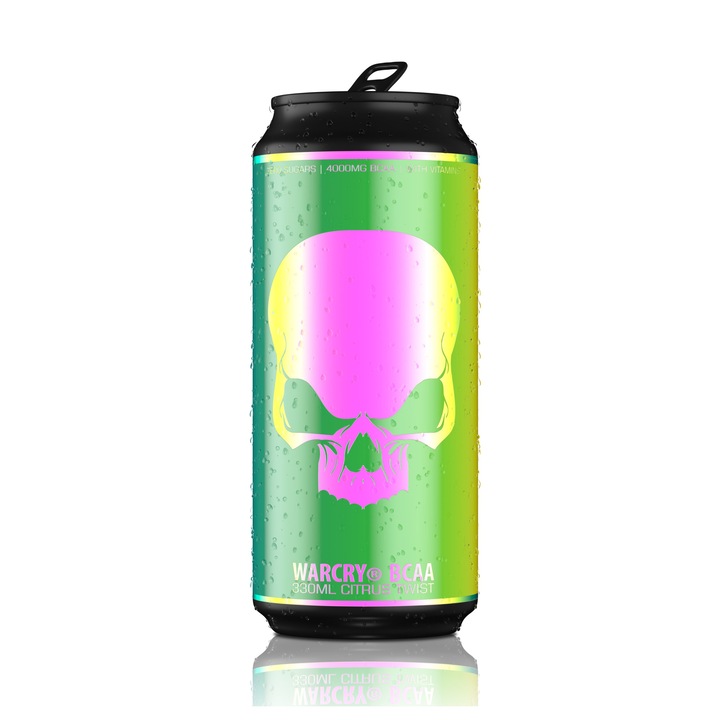 Bautura carbogazoasa cu aminoacizi WARCRY® BCAA Genius Nutrition Citrus Twist, 330ml