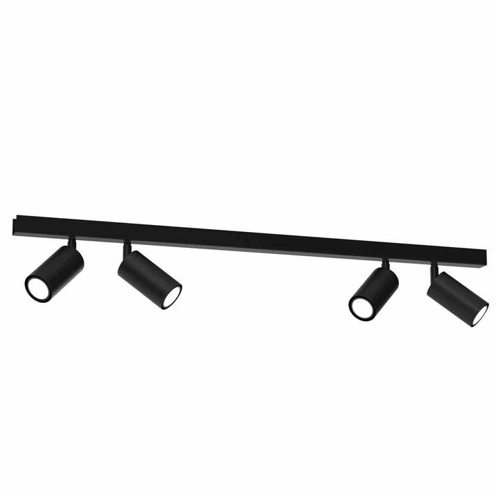 Mennyezeti lámpa, Milagro, Fém, GU10, LED, Fekete