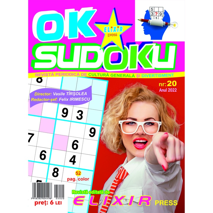 Sudoku ok nr. 20, 52 pagini