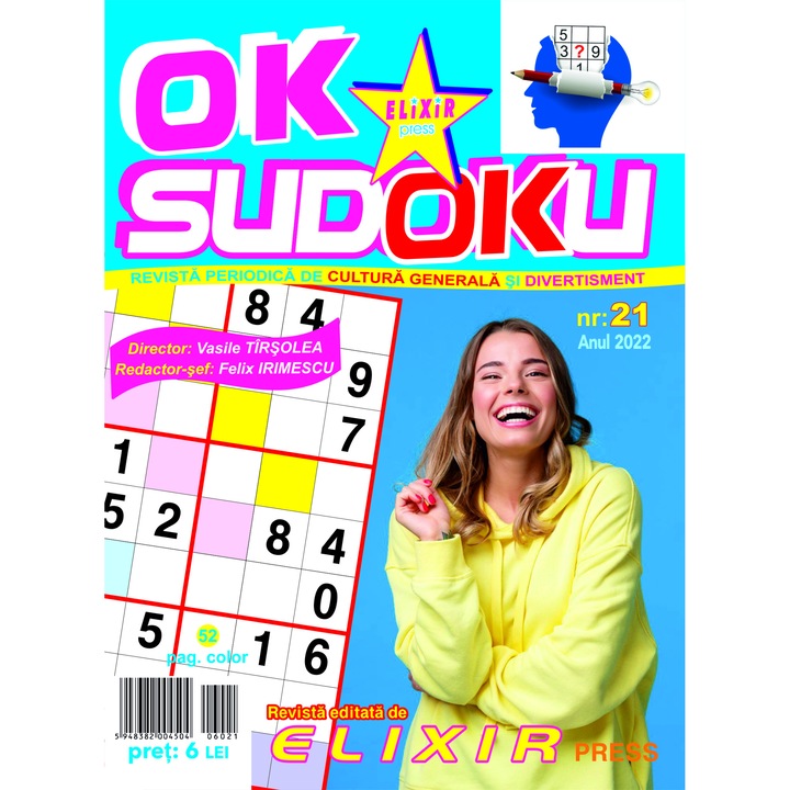 Sudoku ok nr. 21, 52 pagini