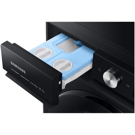 Masina de spalat rufe Bespoke Samsung WW11BB744DGBS7, 11 kg, 1400 RPM, Clasa A, Motor Digital Inverter, AI Ecobubble, AI Wash, AI Control, Super Speed 59, Smart Control, Negru