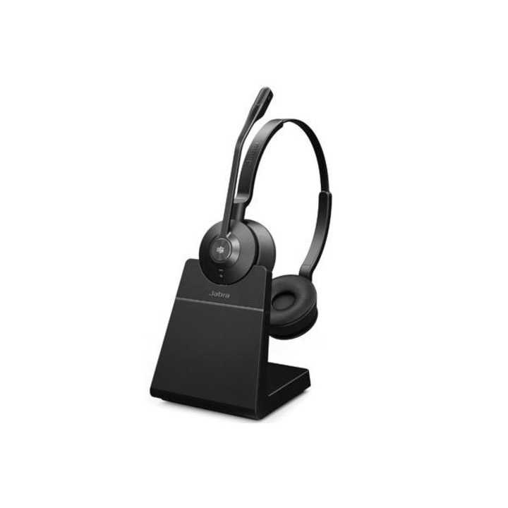 Безжични слушалки Jabra Engage 55 MS Duo, USB, микрофон, черна стойка
