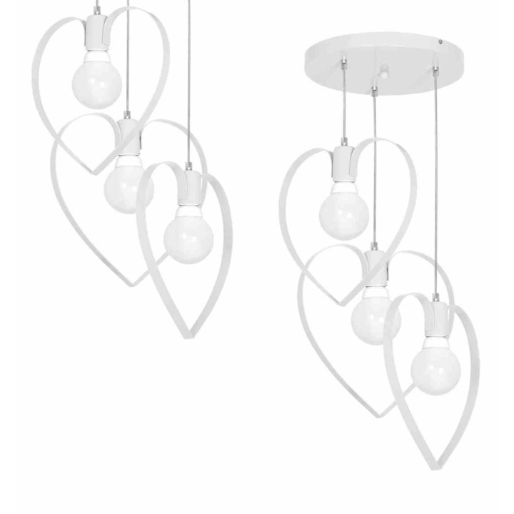 Lampa suspendata, Milagro, Metal, E27, 40cm, Alb