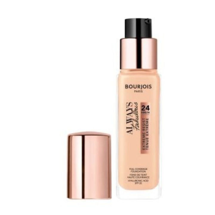 Bourjois Always Fabulous 24HRS Extreme Resist Foundation fond de ten lichid pentru uniformizarea culorii tenului 100 Rose Ivory 30 ml