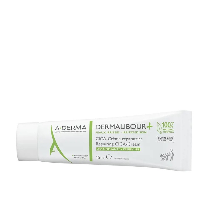 Crema reparatoare pentru nou-nascuti si copii, A-Derma Dermalibour+, 15 ml
