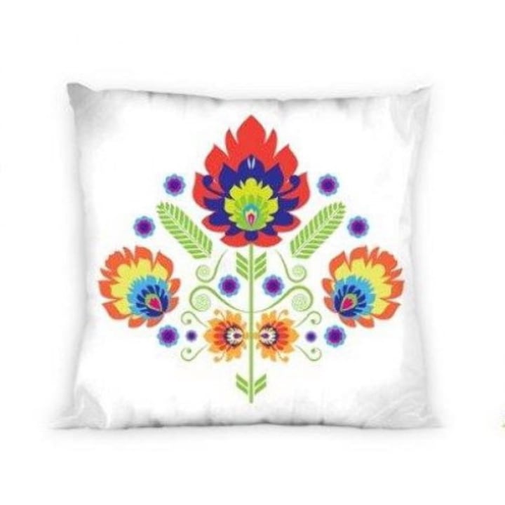 Fata de perna pentru copii, Faro, Poliester, 40x40 cm, Model pe ambele parti, Multicolor
