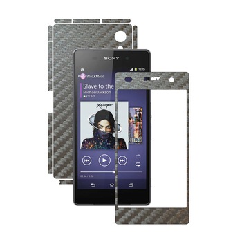 Folie de protectie Carbon Skinz, Husa de tip Skin Adeziv pentru Carcasa, Carbon Gri Argintiu dedicata Sony Xperia Z2 Folie de protectie Carbon Skinz, Husa de tip Skin Adeziv pentru Carcasa, Carbon Gri Argintiu dedicata Sony Xperia Z2