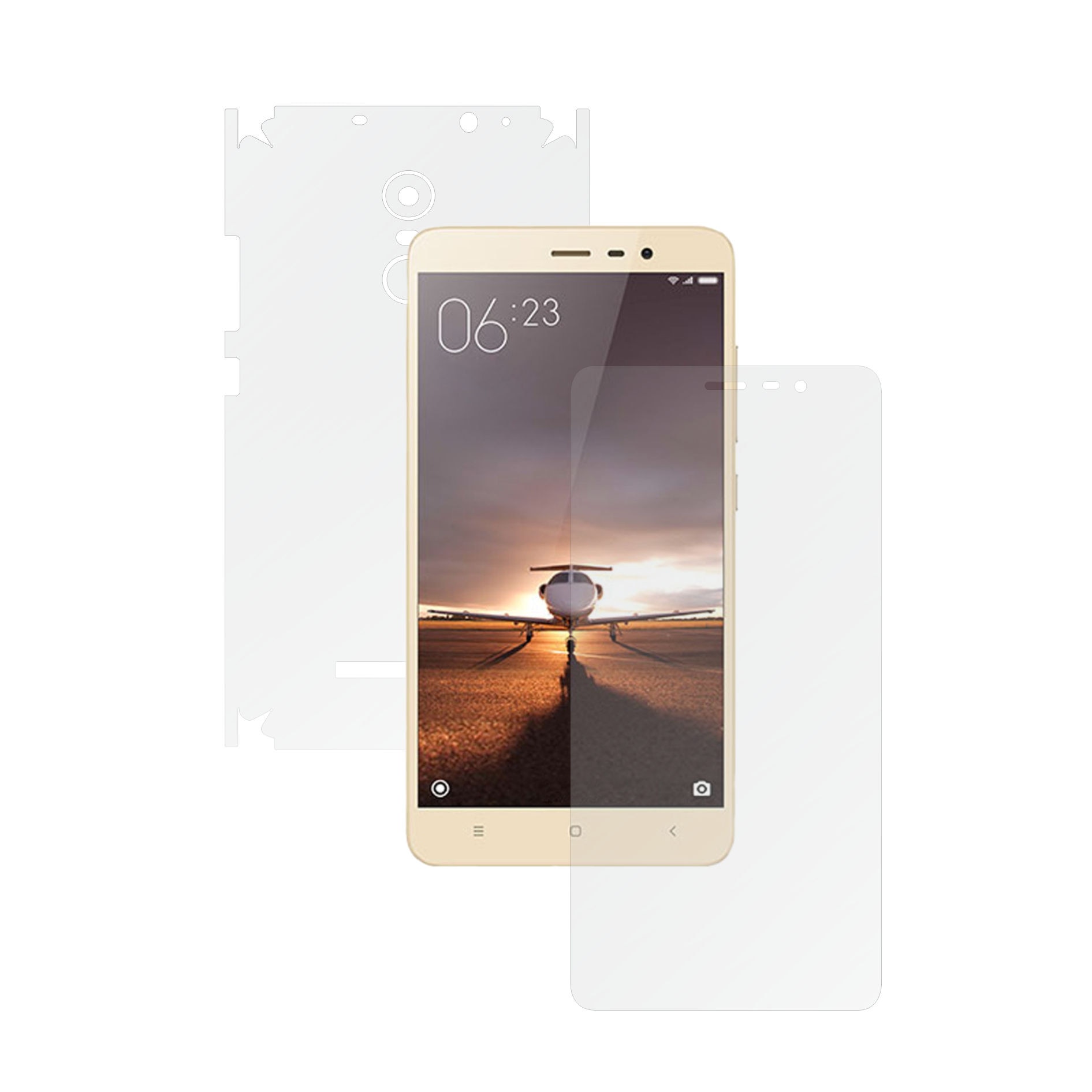 Folie Protectie Full Body Invisible Skinz Ultra-Clear HD, Husa Transparenta de tip Skin Adeziv pentru Carcasa si Ecran, dedicata Xiaomi RedMi Note 3