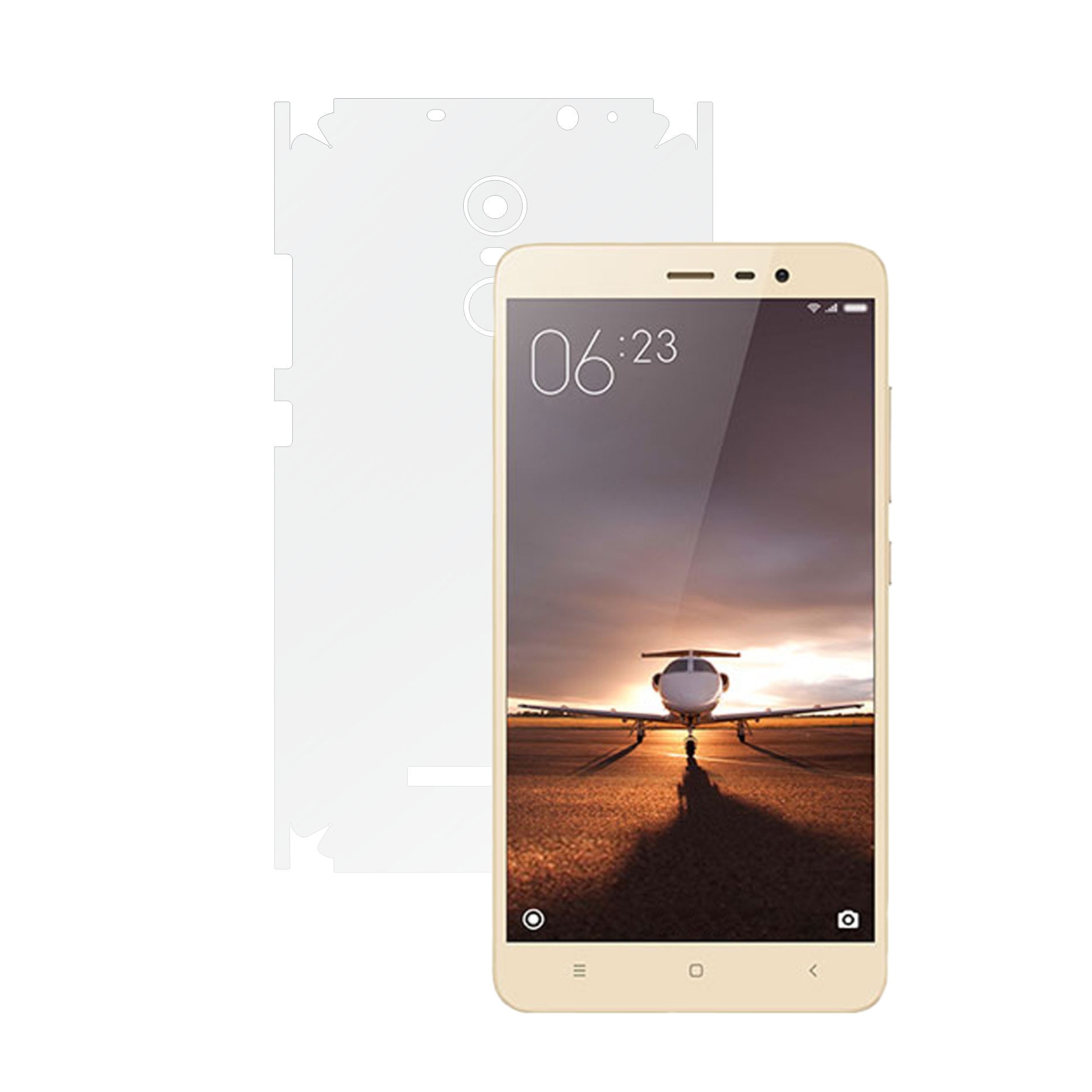 Folie Protectie Invisible Skinz Ultra-Clear AutoRegeneranta, Husa Transparenta de tip Skin Adeziv pentru Carcasa si Laterale, dedicata Xiaomi RedMi Note 3