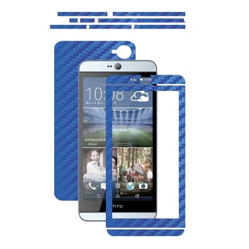 Folie de protectie Carbon Skinz, Husa de tip Skin Adeziv pentru Carcasa, Carbon Albastru dedicata HTC Desire 826 Folie de protectie Carbon Skinz, Husa de tip Skin Adeziv pentru Carcasa, Carbon Albastru dedicata HTC Desire 826